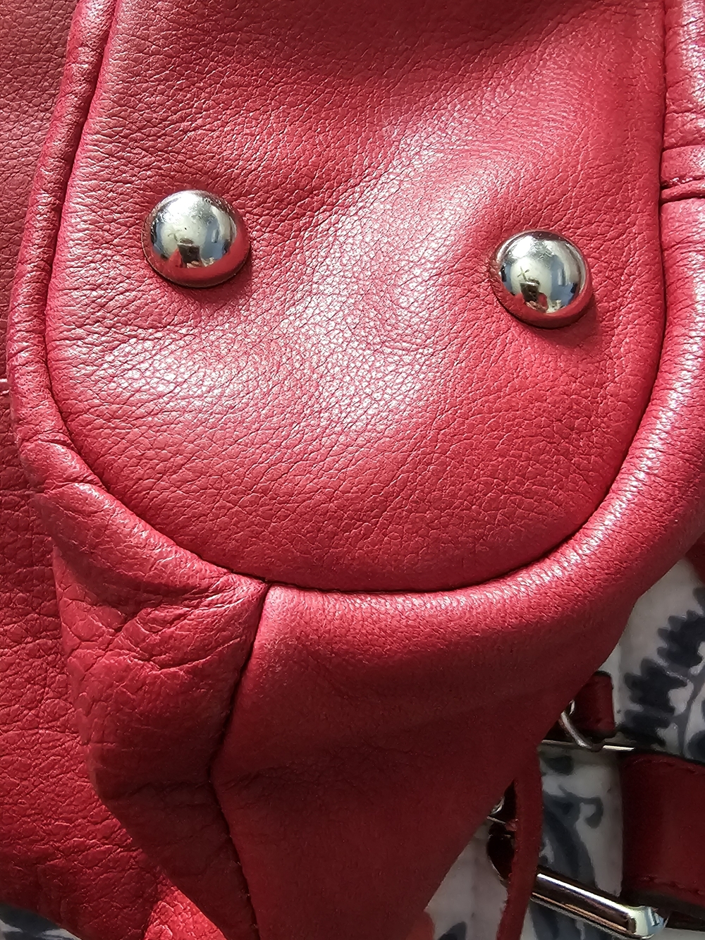 b. makowsky Red Leather Fringe Hobo Shoulder Bag - Picture 7 of 15